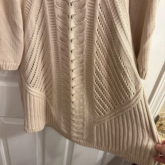 GAP Women's Light Beige Knit Short Sleeve Sweater XXL - Picture 3 of 9